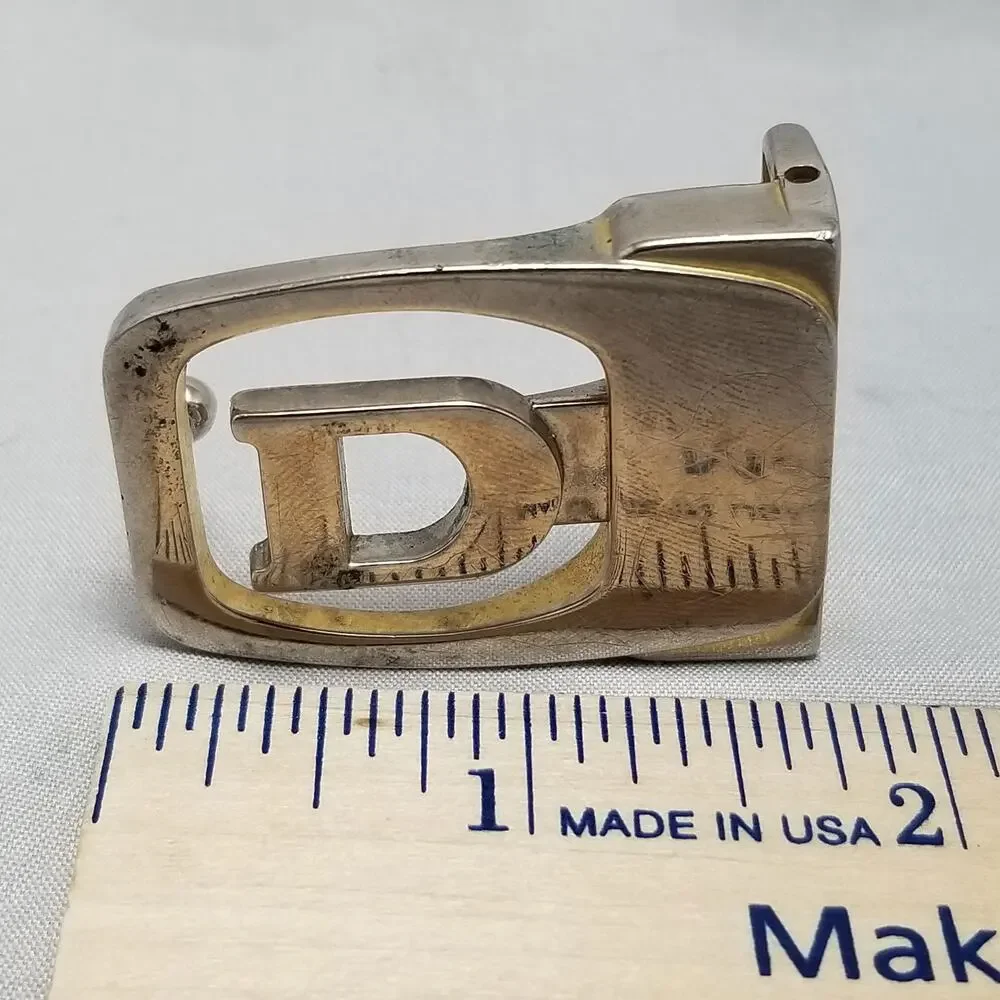 Vintage Belt Buckle Clamp Enclosure Letter D‎ Dress Buckle